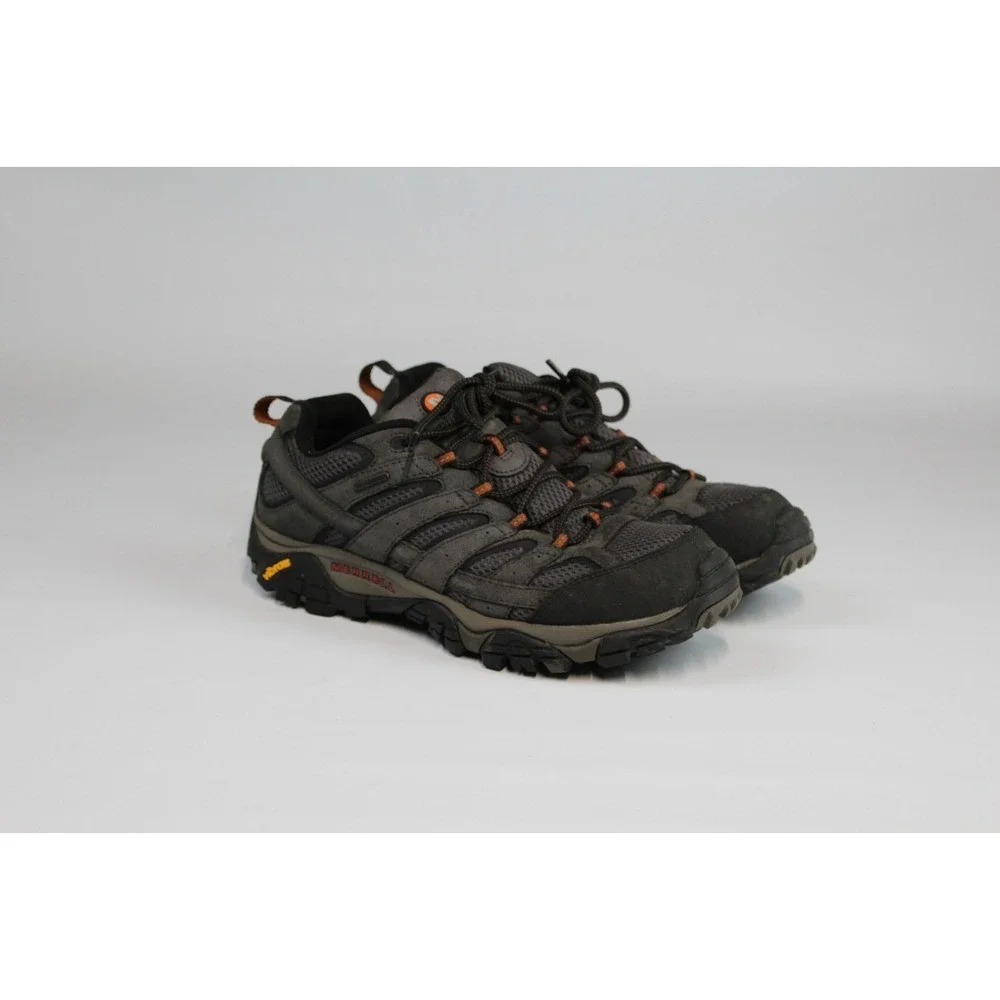 Merrell Vibram Waterproof Men's Hiking Shoes Gray Black Orange US 10.5 J06029W